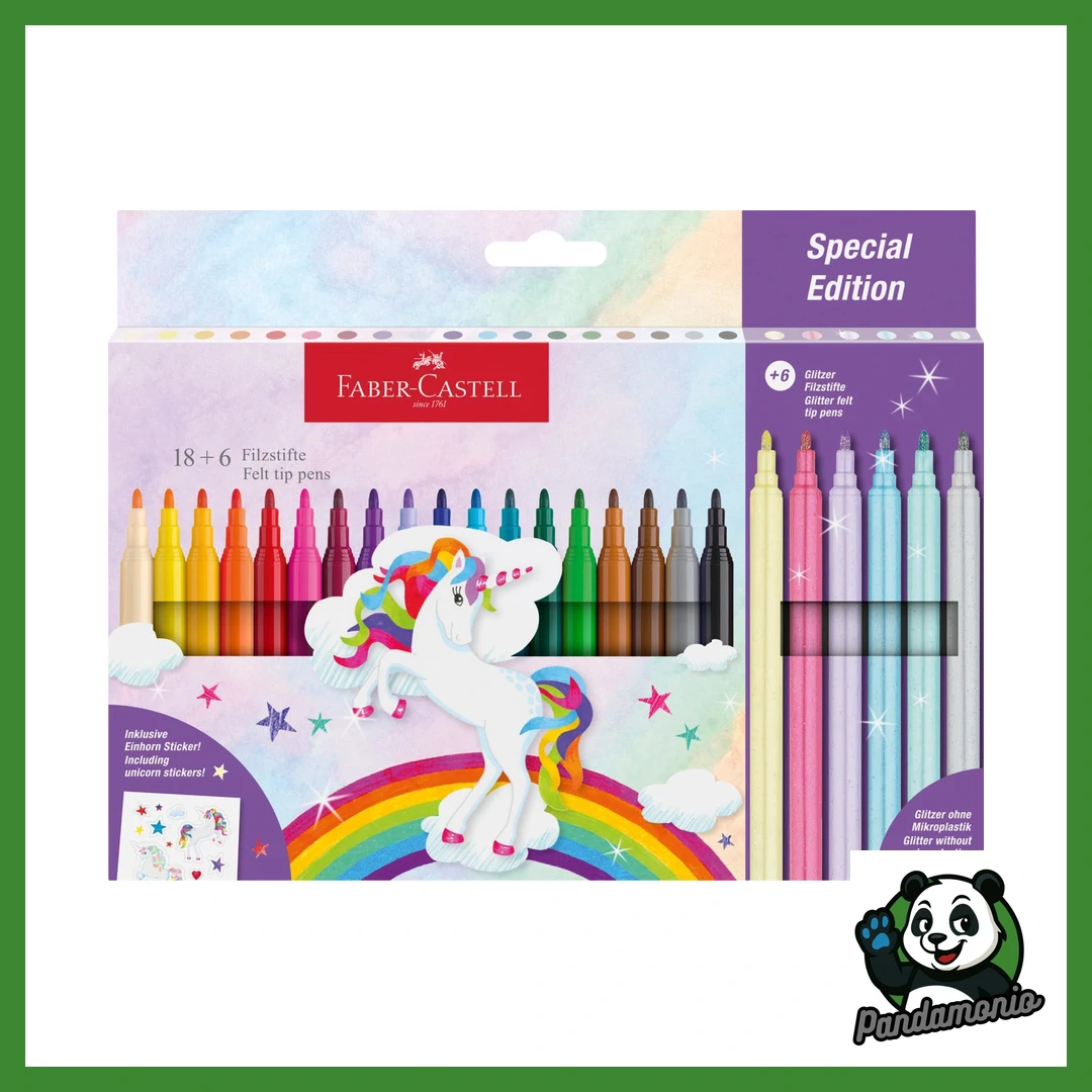 4005405542212 Astucio cartone da 18+6 pennarelli Unicorn edition, incl. Stickers - immagine 1